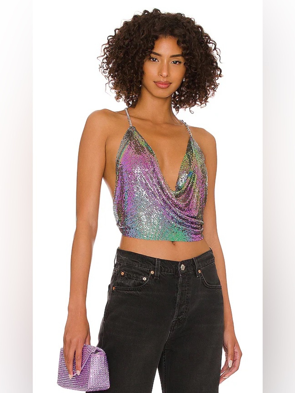 8 other reasons Drape Top - Iridescent Multi